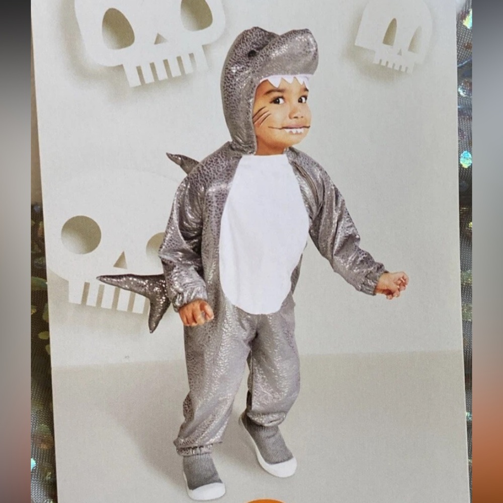 NWT Shark ~ Halloween Child Toddler Jumpsuit Costume Hyde and Eek! ~ 2T-3T